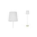 Paulmann Paulmann Floor lamp Neordic Stellan 1 flame with fabric shade white/wood