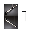 Pendelarmatuur LENTO LED up down IP20, zwart dimbaar