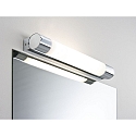 Spiegelarmatuur ORGON LED kort, met stopcontact IP44, chroom, wit