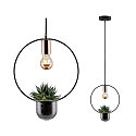 Paulmann Pendelarmatuur NEORDIC URBAN JUNGLE TASJA E27 IP20, koper, zwart dimbaar