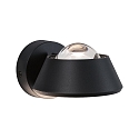 Paulmann wall luminaire SABIK LED up / down, rotatable, with lens optics IP44, black dimmable