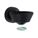 Paulmann wall luminaire SABIK LED up / down, rotatable, with lens optics IP44, black dimmable