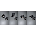 Paulmann pendant luminaire PURIC PANE I 6 flames, rotatable, tiltable IP20, black dimmable