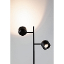 Paulmann floor lamp PURIC PANE I 2 flames, rotatable, with switch, tiltable IP20, black dimmable