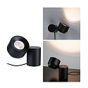 Paulmann wall luminaire PURIC PANE I swivelling, rotatable IP20, black dimmable