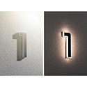 Paulmann Solar huisnummer licht met batterij, indirect IP44, zwart, wit mat 