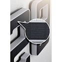 Paulmann Solar huisnummer licht met batterij, indirect IP44, zwart, wit mat 