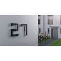 Paulmann Solar huisnummer licht met batterij, indirect IP44, zwart, wit mat 