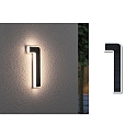 Paulmann Solar huisnummer licht met batterij, indirect IP44, zwart, wit mat 