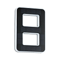 Paulmann Solar huisnummer licht met batterij, indirect IP44, zwart, wit mat 
