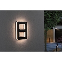 Paulmann Solar huisnummer licht met batterij, indirect IP44, zwart, wit mat 