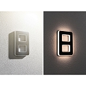 Paulmann Solar huisnummer licht met batterij, indirect IP44, zwart, wit mat 