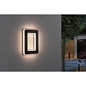 Paulmann Solar huisnummer licht met batterij, indirect IP44, zwart, wit mat 