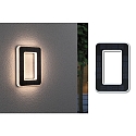Paulmann Solar huisnummer licht met batterij, indirect IP44, zwart, wit mat 