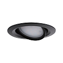 Paulmann Inbouwarmatuur NOVA PLUS COIN LED draaibaar LED IP65, zwart mat dimbaar 6W 470lm 2700K CRI 80-89