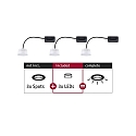 Paulmann LED lamp COIN NOVA PLUS set van 3, schakelbaar Coin 6W 470lm 2700K 100� CRI >80 