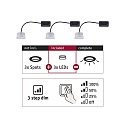 Paulmann LED lamp COIN NOVA PLUS set van 3 Coin 6W 470lm 2700K 100� CRI >80 dimbaar