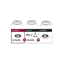 Inbouwarmatuur CHOOSE stijf, set van 3 IP44, wit mat dimbaar