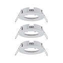 Paulmann Set of 3 Recessed luminaire CHOOSE, fixed, IP44, 230V, max. 3x 10W �5.1cm, white matt
