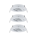 Paulmann Set of 3 Recessed luminaire CHOOSE, swivelling, IP23, 230V, max. 3x 10W �5.1cm, white matt