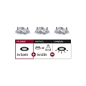 Inbouwarmatuur CHOOSE draaibaar, set van 3 IP23, aluminium dimbaar