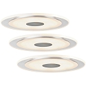 Inbouwarmatuur PREMIUM LINE WHIRL LED rond, set van 3 IP23, aluminium  3x450lm 3000K 113� 113�