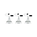 Paulmann Recessed luminaire LED Nova, IP65, round, 7W, GU10, set of 3 swiveling