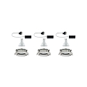Paulmann Paulmann Recessed luminaire LED Nova, IP65, round, 7W, GU10, set of 3 swiveling, iron