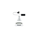 Paulmann Downlight NOVA GU10 hoekig, draaibaar, set van 1 GU10 IP65, chroom, wit mat dimbaar