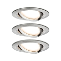 Inbouwarmatuur NOVA PLUS COIN WW LED rond, draaibaar, set van 3, ZigBee aanstuurbaar IP23