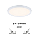 Paulmann LED Recessed Panel AERO VariFit DIM, round, IP44, � 17.5cm, 15W 3000K, 3-step dimmable, white