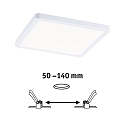 LED Recessed Panel AERO VariFit DIM, square, IP44, 17.5cm, 15W 4000K, 3-step dimmable, white