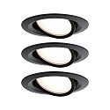 recessed luminaire NOVA PLUS COIN swivelling, set of 3 IP23, dimmable 6W 470lm 2700K CRI >80