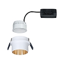 Paulmann Inbouwarmatuur GIL COIN LED rond, stijf IP44, goud, wit mat dimbaar 470lm 2700K CRI >80
