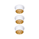 Paulmann Inbouwarmatuur GIL COIN LED rond, stijf, set van 3 IP44, goud, wit mat dimbaar 470lm 2700K CRI >80