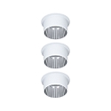 Paulmann Inbouwarmatuur GIL COIN LED rond, stijf, set van 3 IP44, ijzer geborsteld, wit mat dimbaar 470lm 2700K CRI >80