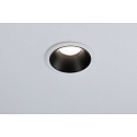 Paulmann Inbouwarmatuur COLE rond, stijf, set terug GU10 IP23, zwart mat, wit dimbaar CRI >80
