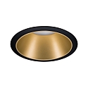 Paulmann Inbouwarmatuur COLE rond, stijf, set terug GU10 IP23, goud, zwart mat dimbaar CRI >80