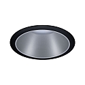 Paulmann Inbouwarmatuur COLE rond, stijf, set terug GU10 IP23, zwart mat, zilver dimbaar CRI >80
