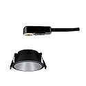 Paulmann Inbouwarmatuur COLE rond, stijf, set terug GU10 IP23, zwart mat, zilver dimbaar CRI >80