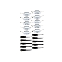 Paulmann Inbouwarmatuur BASE draaibaar, set van 10 GU10 IP20, wit dimbaar CRI >80