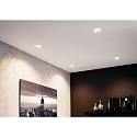 Paulmann Recessed spot LED COLE IP44, fixed, incl. LED COIN Module, 230V, 6.5W 2700K460lm 100�, 3-step dimmable, white / gold matt