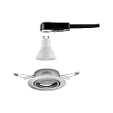 Paulmann Inbouwarmatuur BASE draaibaar, set van 1 GU10 IP20, ijzer geborsteld  350lm 3000K 100� 100� CRI >80