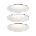 recessed luminaire CYMBAL COIN LED rigid, set of 3 IP44, white matt dimmable 19,4W 463lm 2700K 38� 38� CRI >80