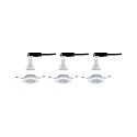 Paulmann Inbouwarmatuur BASE draaibaar, set van 3, schakelbaar GU10 IP20, wit  15W 350lm 3000K 100� 100� CRI >80
