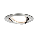 Paulmann Inbouwarmatuur BASE draaibaar, set van 3 GU10 IP20, ijzer geborsteld dimbaar 15W 350lm 3000K 38� 38� CRI >80