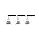 Paulmann Inbouwarmatuur BASE draaibaar, set van 3 GU10 IP20, ijzer geborsteld dimbaar 15W 350lm 3000K 38� 38� CRI >80