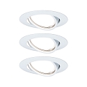 Inbouwarmatuur BASE COIN draaibaar, set van 3 IP20, wit dimbaar 15W 370lm 3000K 100� 100� CRI > 83
