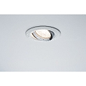 Paulmann Recessed luminaire LED Nova, IP65, round, white/chrome, set of 1 swiveling