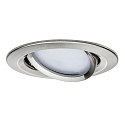 Paulmann Paulmann Recessed luminaire LED Coin Slim, IP23, round, 6,8W, set of 3 dimmable and swiveling, iron